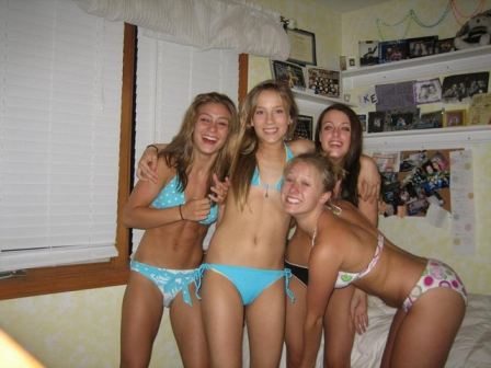 tube8 Group Teen Girls String Bikinis
